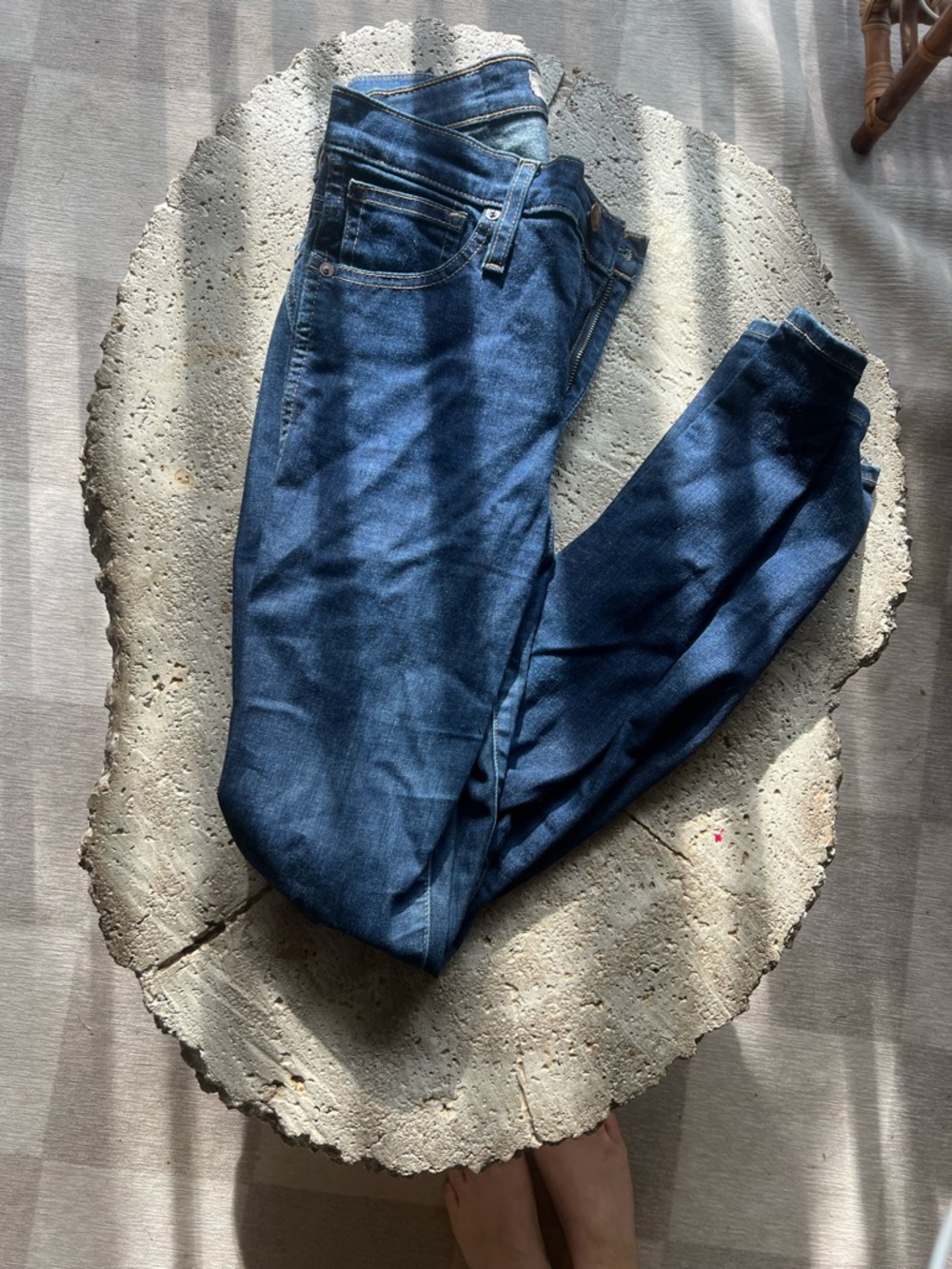 Madewell Skinny Jeans in Deep Blue Wash